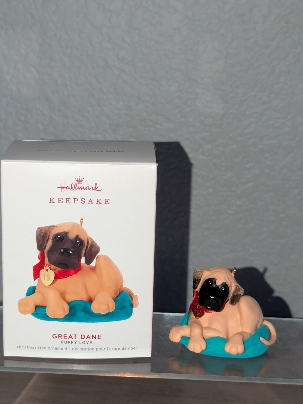 Hallmark Keepsake 2019 Great Dane Puppy Love Ornament #29